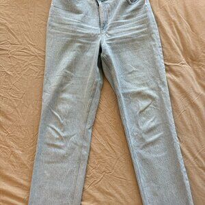 The 90's Straight Ultra High Rise Cross Waistband Curve Love Abercrombie Jeans